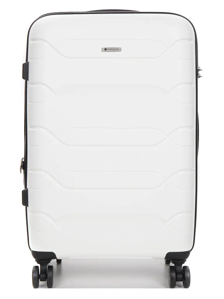 Валіза середня M поліпропілен Worldline Airtex 282 74л 64×41×26см Білий - фото 3