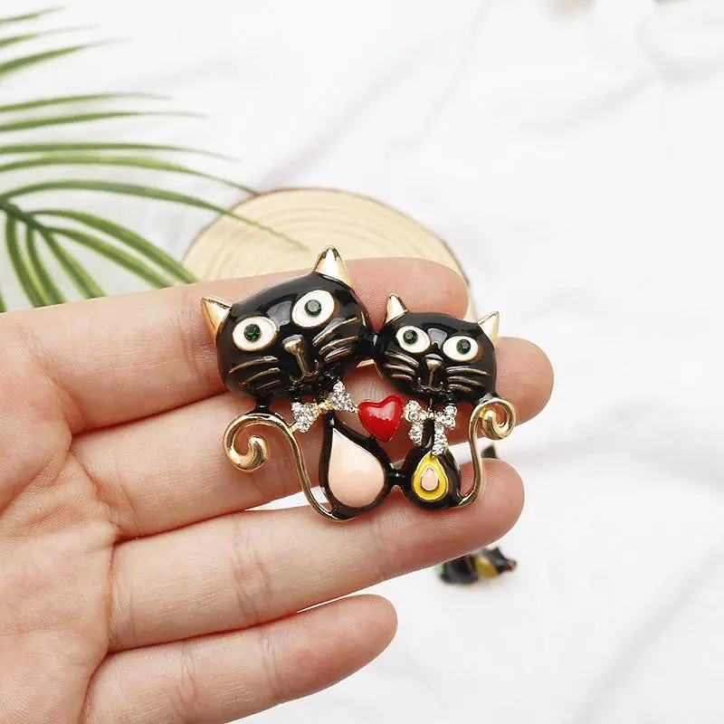 Брошь Влюбленные коты брошь-булавка (494693361) - фото 3