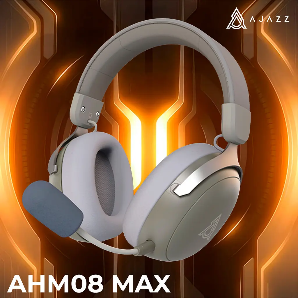 Bluetooth-гарнітура Ajazz AHM08 MAX 3-Mode Сірий (AHM08-MAX-GW) - фото 7