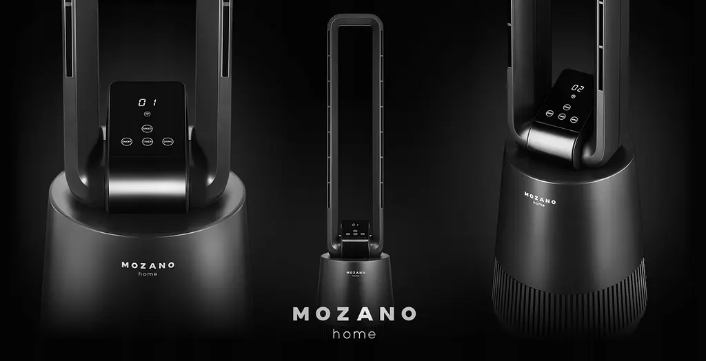 Колонний вентилятор 4в1 РОЗРОБКА 2023 Mozano Air Flow Pro чорний WiFi - фото 9