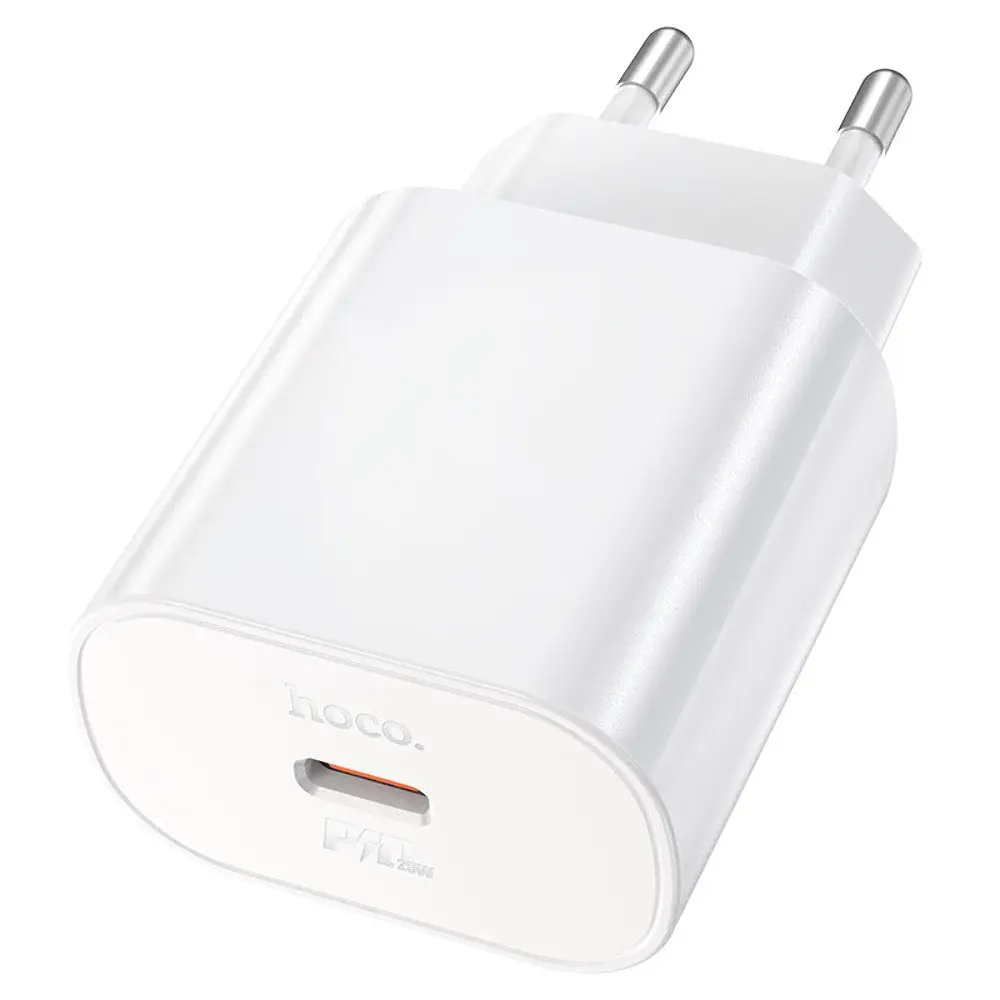 Мережевий зарядний пристрій Hoco N22 Type-C PD 25W білий - фото 4