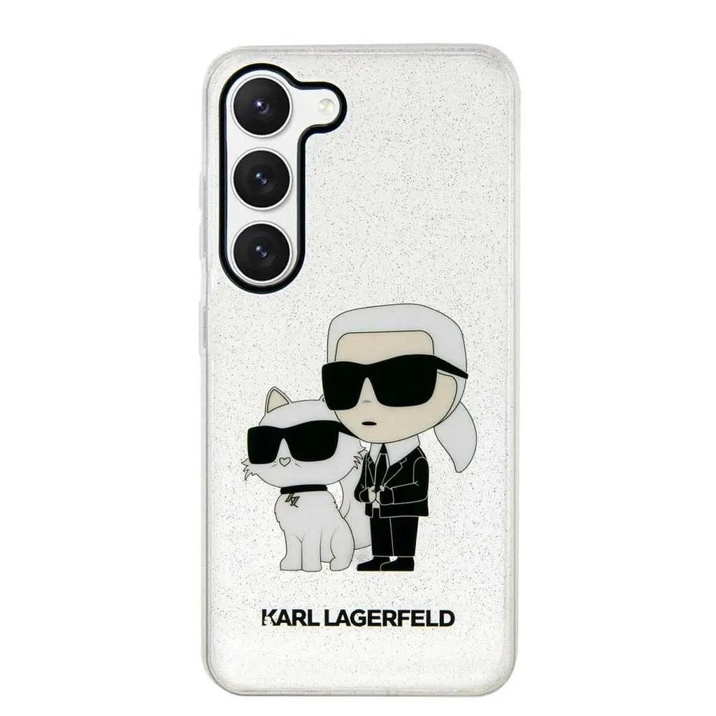 Чехол Karl Lagerfeld IML Glitter Karl and Choupette NFT для Samsung Galaxy S23 Прозрачный - фото 2