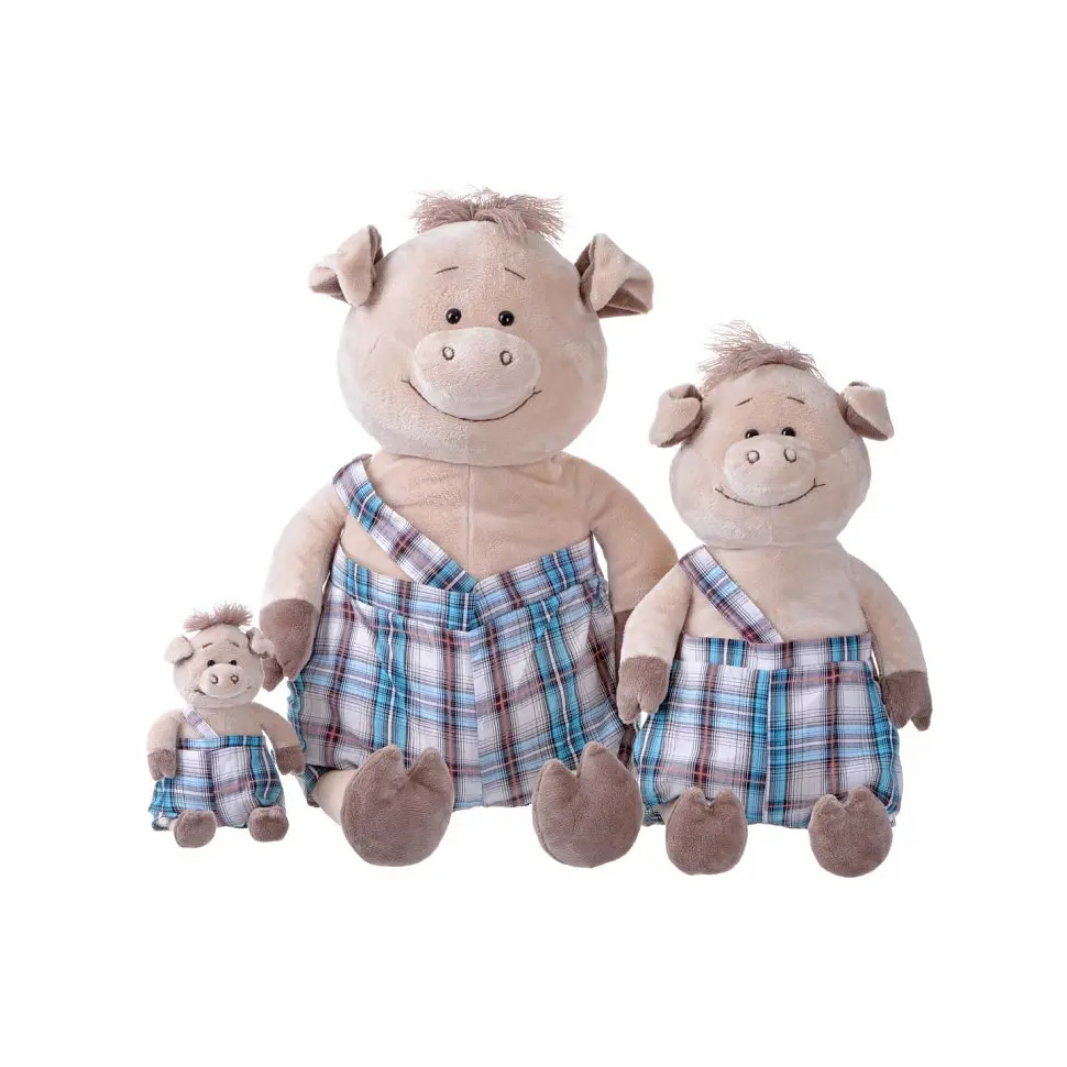 М'яка іграшка Same Toy Порося в комбінезоні 45 см THT706 - фото 2