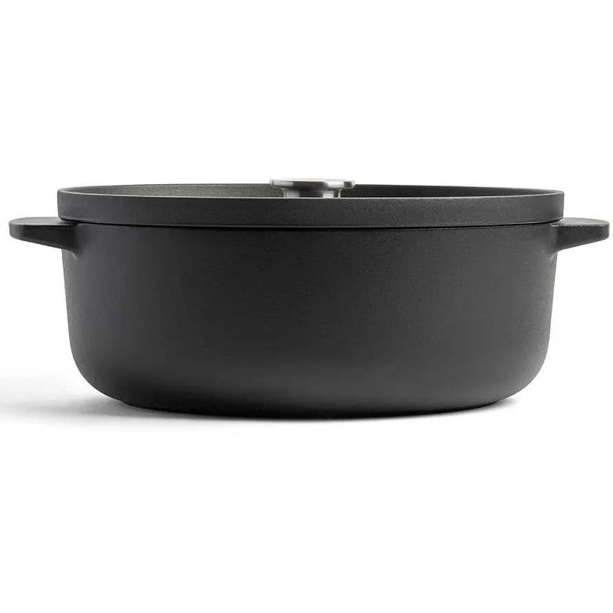 Утятница KitchenAid Matte Oven-to-table чугунная с крышкой 30 см 5.6 л черная (CC004900-001) - фото 3