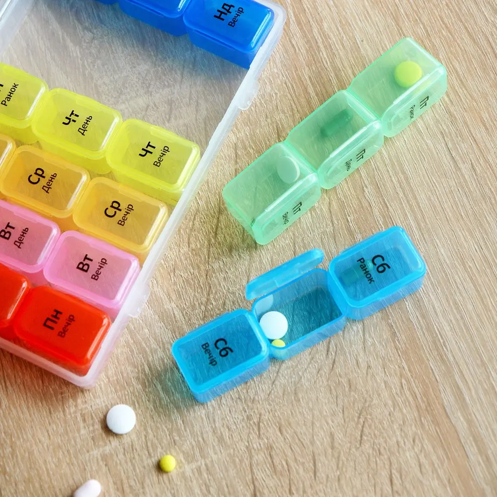 Органайзер для таблеток МВМ My Home PC-03 7 днів 17.5х10.7х2.7 см прозорий (PC-03 T) - фото 10