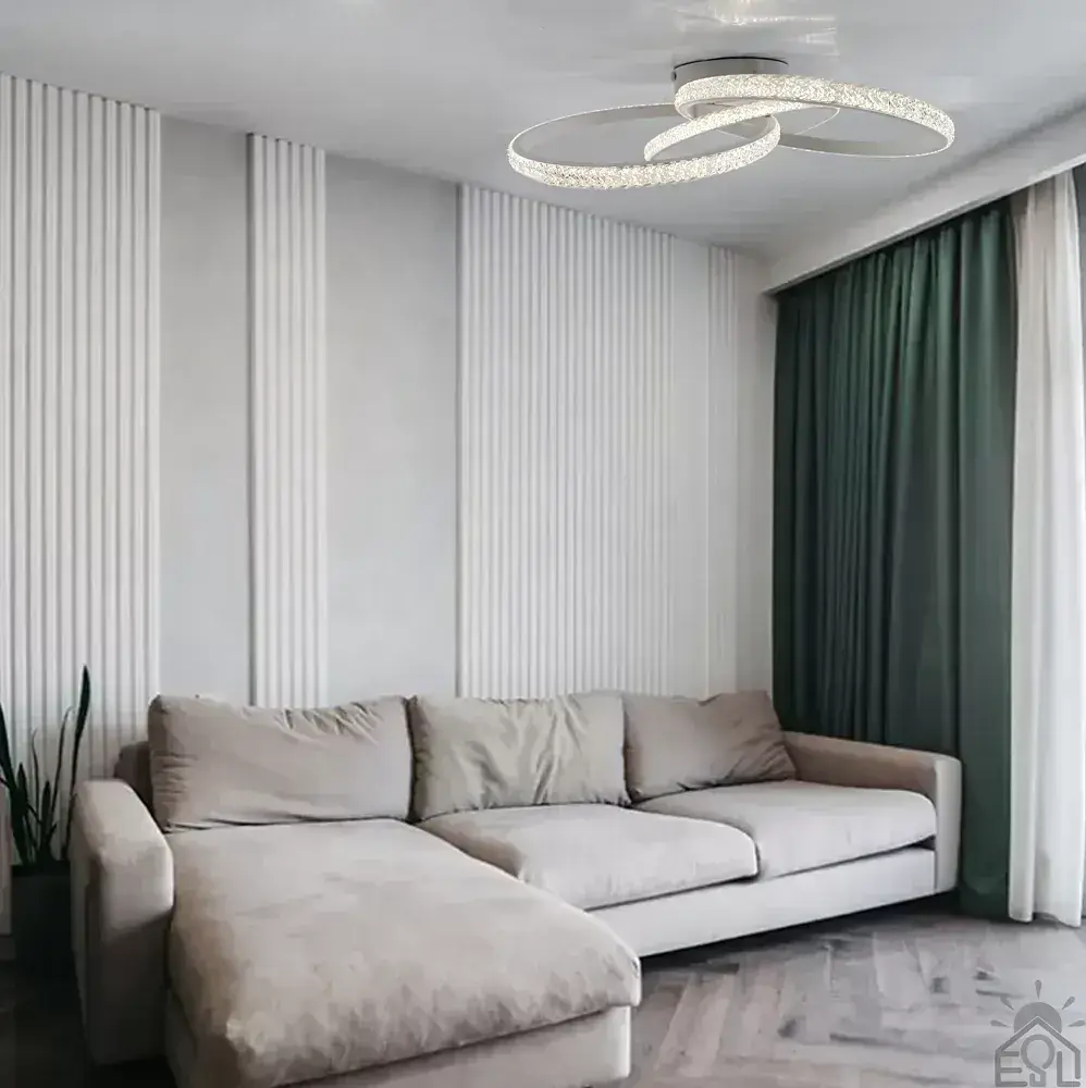 Керована світлодіодна люстра VITA 80W 3R-APP-500x130-WHITE/CLEAR-220-IP20 ESLLSE - фото 6