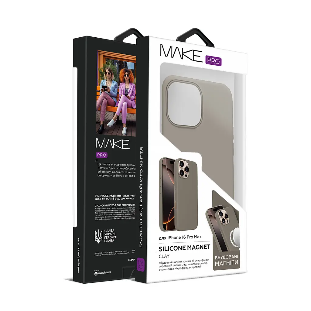 Чохол MAKE Apple iPhone 16 Pro Max Silicone Magnet Pro Clay - фото 5