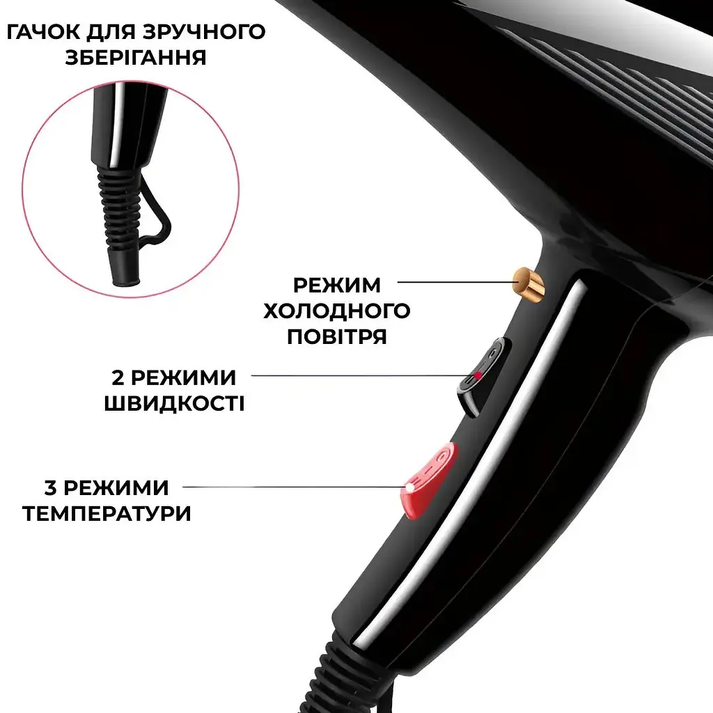 Фен Sokany SK-2214 - фото 3