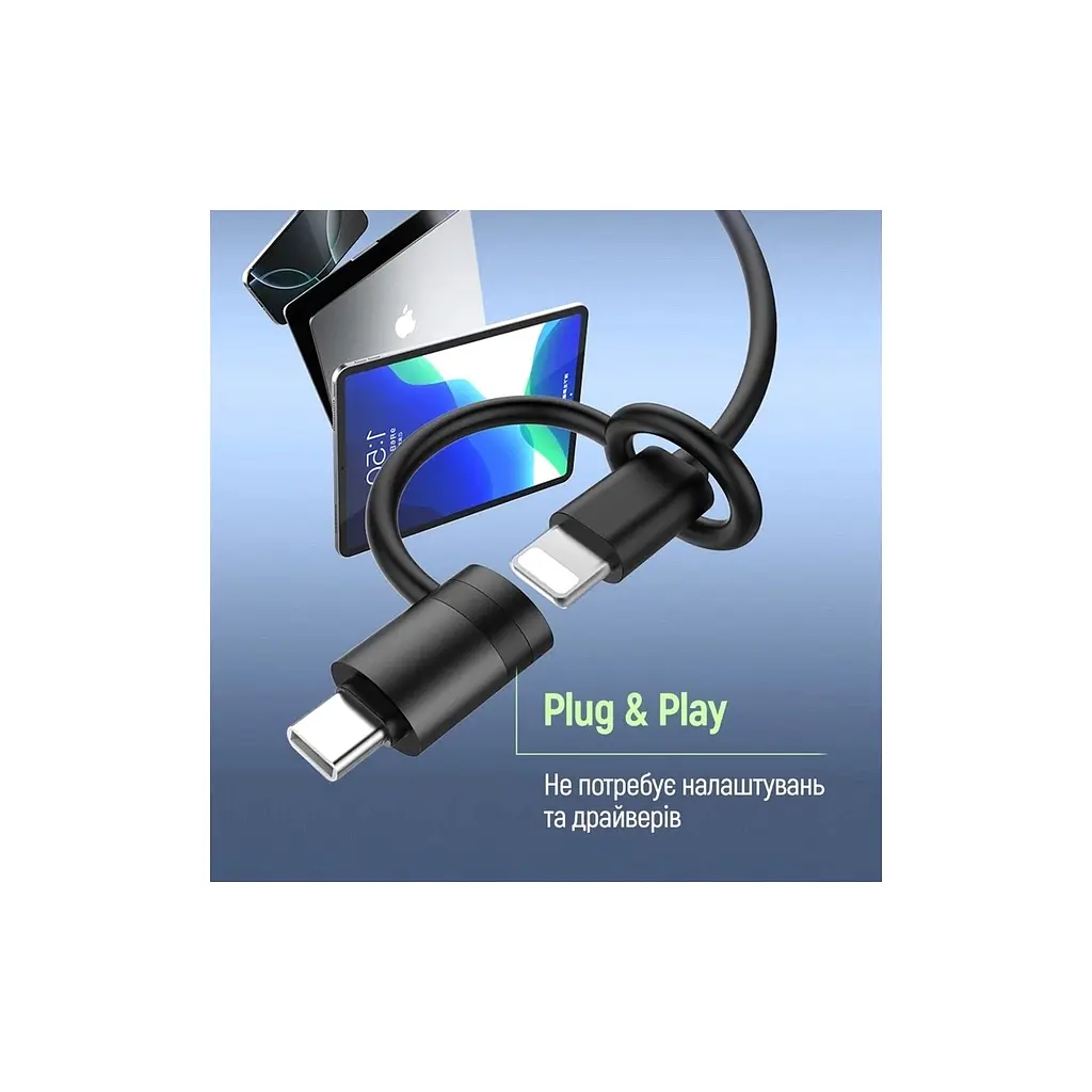 Перехідник Lightning F to USB-C M black ColorWay (CW-AD-CL2) - фото 9