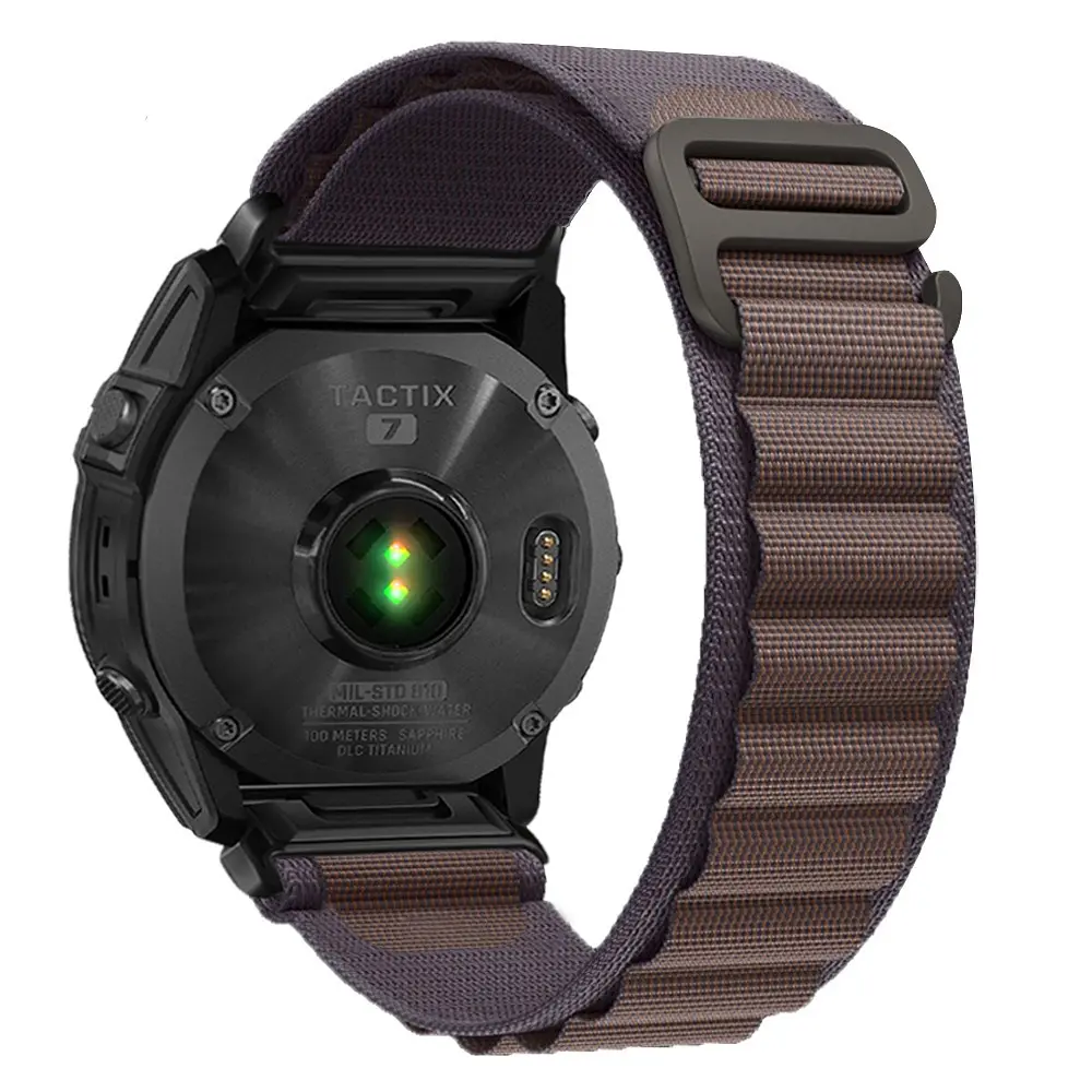 Ремінець для Garmin 22 mm, фіолетовий, AlpinaStyle, тканинний поліестеровий ремінець для смарт-годин, дихаючий, для активного відпочинку та спорту, ArmorStandart (ARM85685) - фото 2