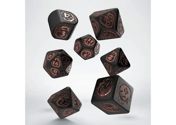 Набір кубиків Dragons Modern Dice Set Obsidian , 7 шт. (RDRA07) - фото 2