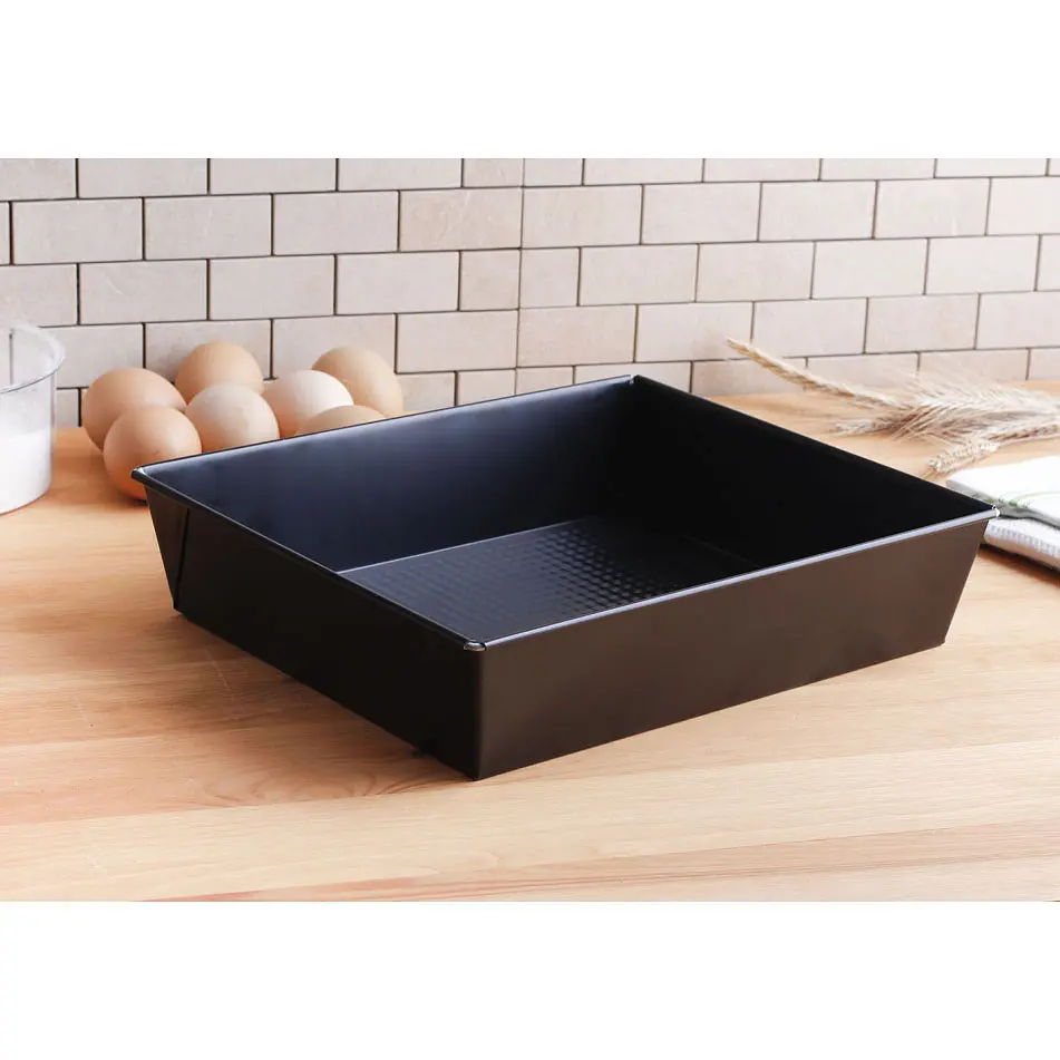 Деко антипригарне SNB з гофрованим дном 28х23.5х6 см чорне (99025) - фото 2