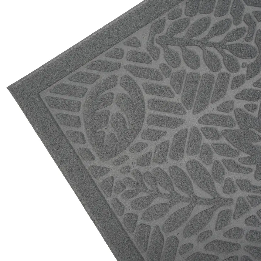 Килимок придверний Eco Fabric Листя без кромки сірий 45 х 75 см (4575-005) - фото 5
