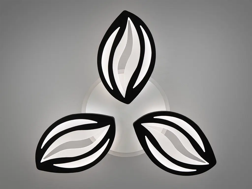 Черный потолочный лед люстра с пультом, димером и подсветкой, 52W - фото 2