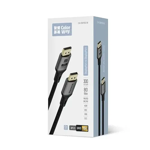 Кабель DisplayPort (M) - DisplayPort (M) 3 м, Black, ColorWay teh0028498 - фото 7