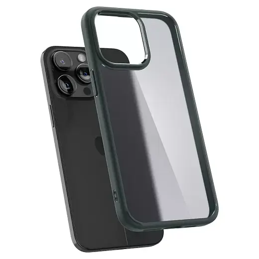 Прозорий чохол Spigen Ultra Hybrid Frost Green для iPhone 15 Pro (ACS06710) - фото 2
