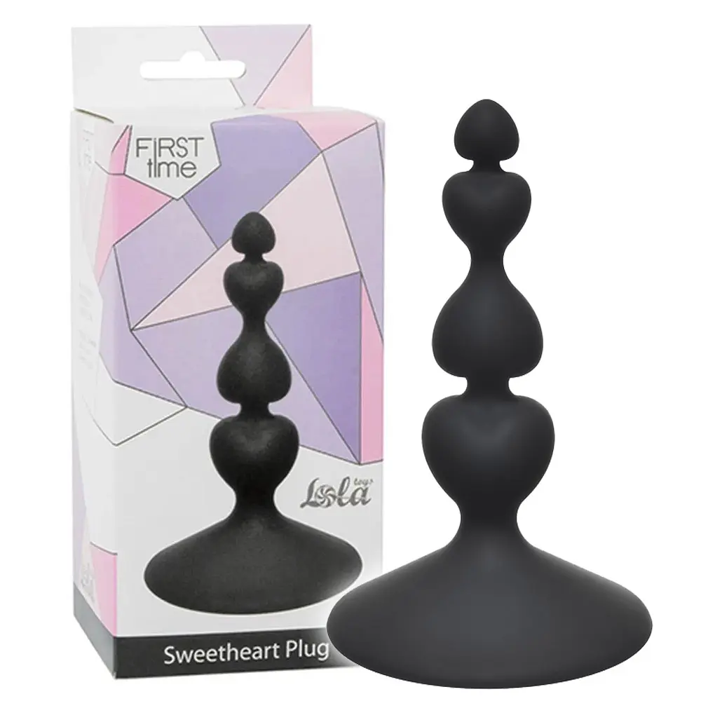 Анальна пробка Lola Games Sweetheart Plug 10 см (чорний) - фото 3