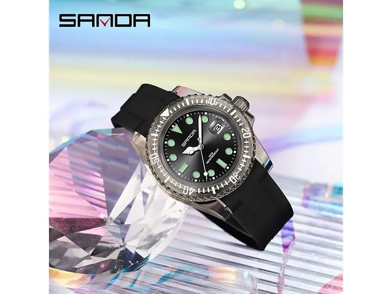 Жіночий наручний годинник 9007 All Black Sanda acs0030963 - фото 5