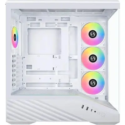 Корпус для ПК Lian Li V100R case with pre-installed four 120mm RGB PWM fan, White (G99.V100RW.01) - фото 3