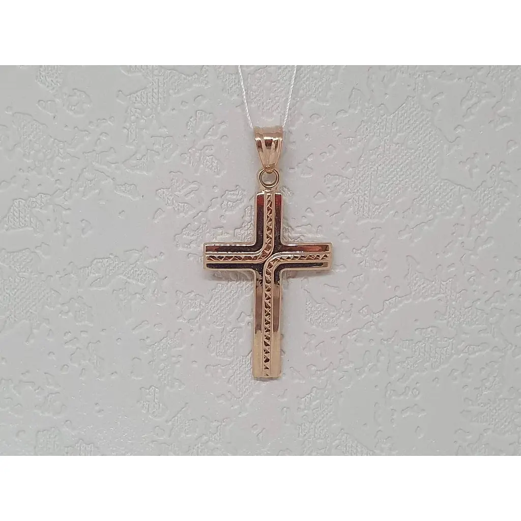 Золотой крестик Favoritum с алмазной гранью. 3190 - фото 2