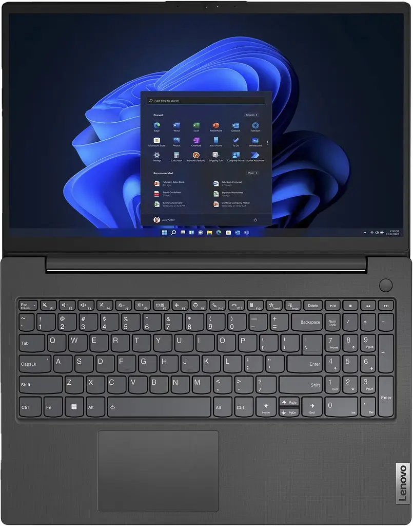 Ноутбук Lenovo V15-G3 15.6' FHD IPS AG, Intel і5-1235U, 8GB, F256GB, UMA, Win11P, чорний (82TT00KLRA) - фото 2