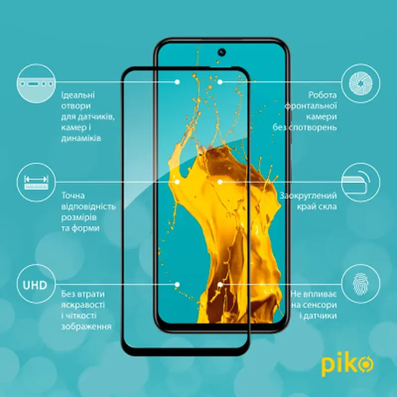 Скло захисне Piko Full Glue Tecno Spark 30C Black (1283126599378) - фото 2