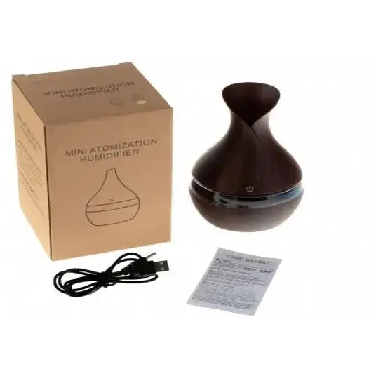 Увлажнитель-ночник Liam Atomization Humidifier мини ультразвуковой темное дерево (422) - фото 4