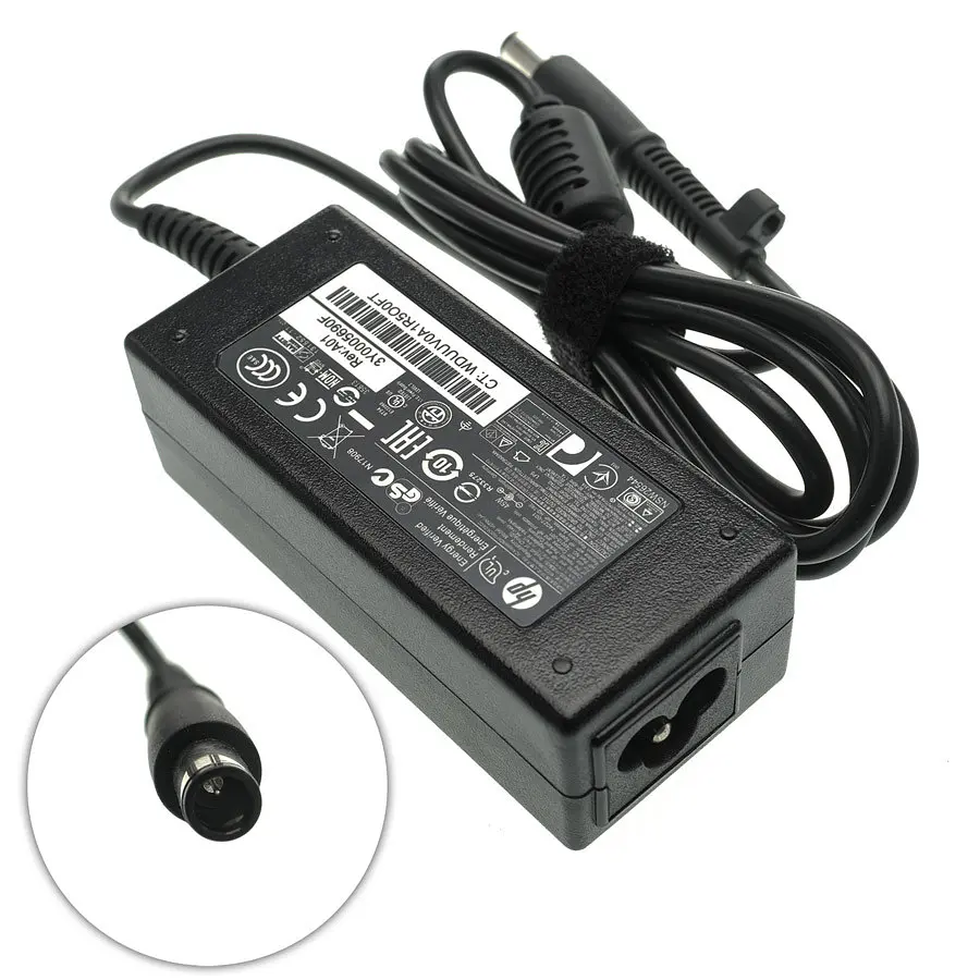 Блок живлення для ноутбука HP 19.5V 2.31A 45W 7.4x5.0-PIN чорний RECTANGULAR