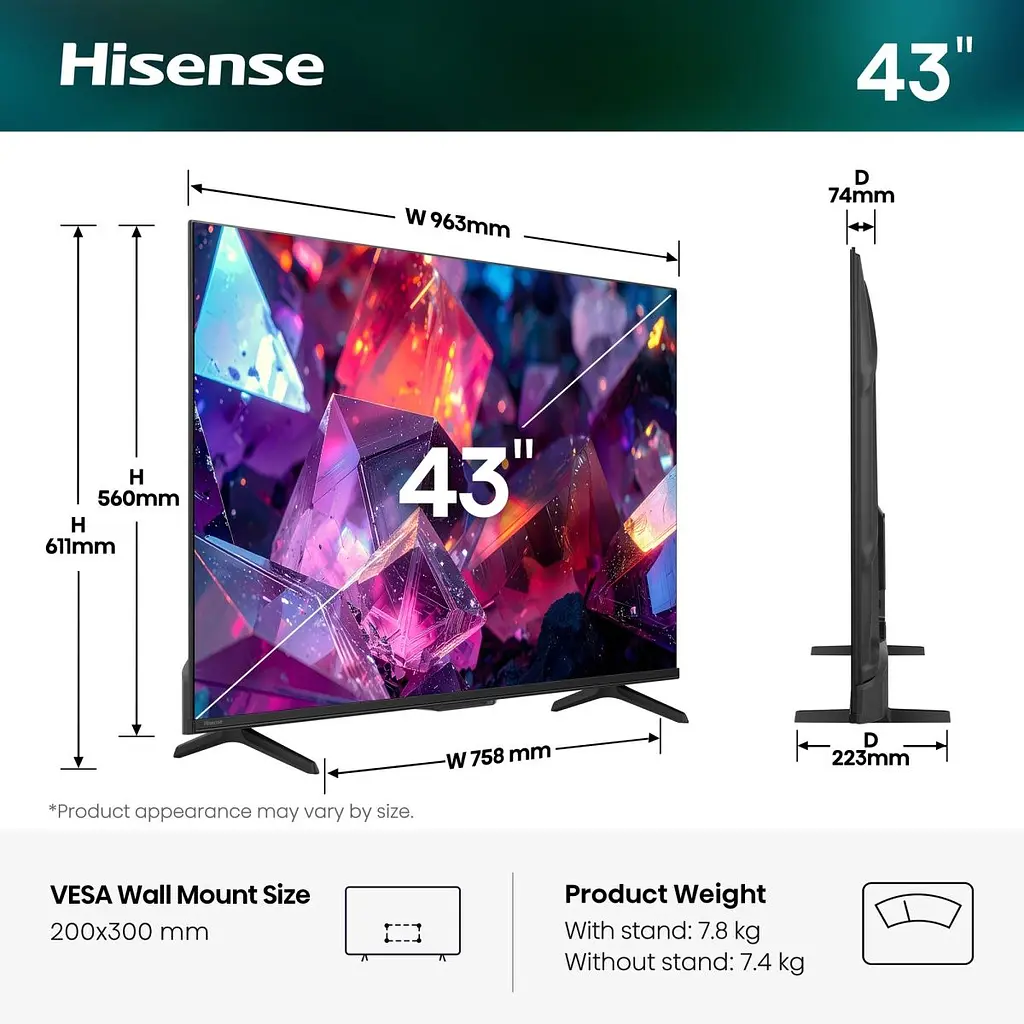 Телевізор Hisense 43E7S Pro 43` QLED Ultra HD 4K (20018520) UA [173904] - фото 6
