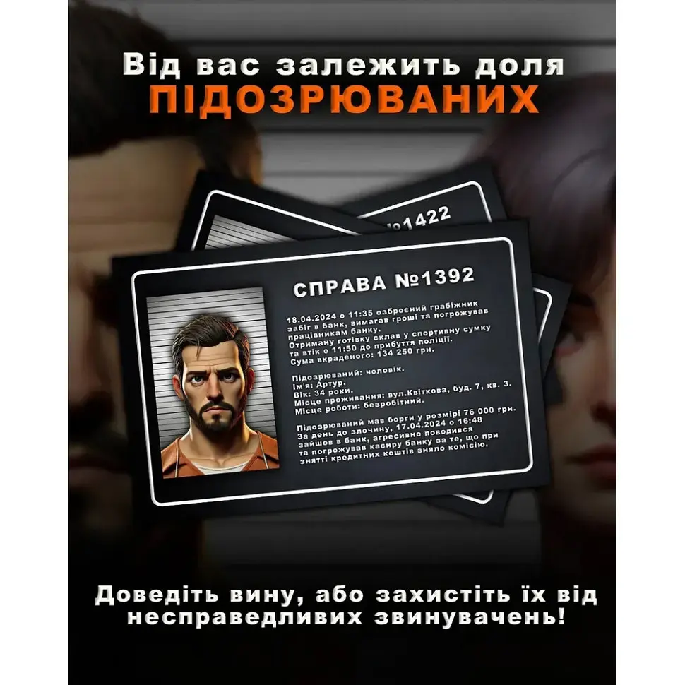 Настільна гра "Тихо, суд іде" DG002UA 48 карток - фото 4
