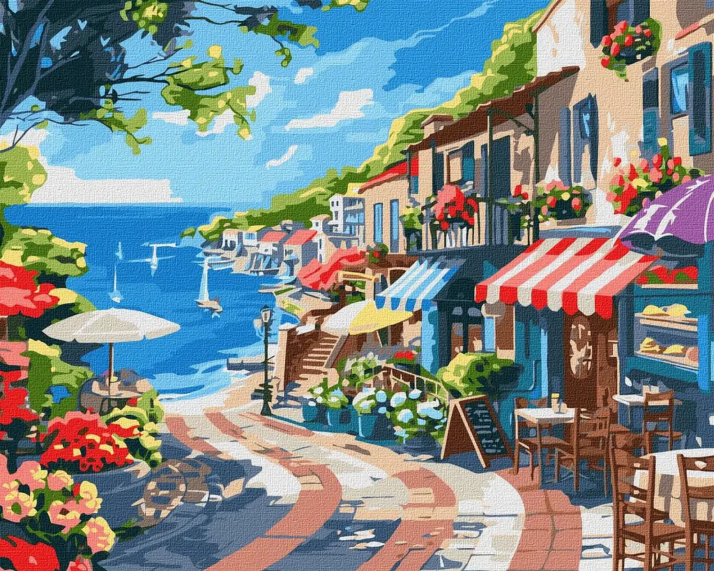 Картина за номерами Пейзаж. Курортне місто 40x50 см Ідейка KHO 2792