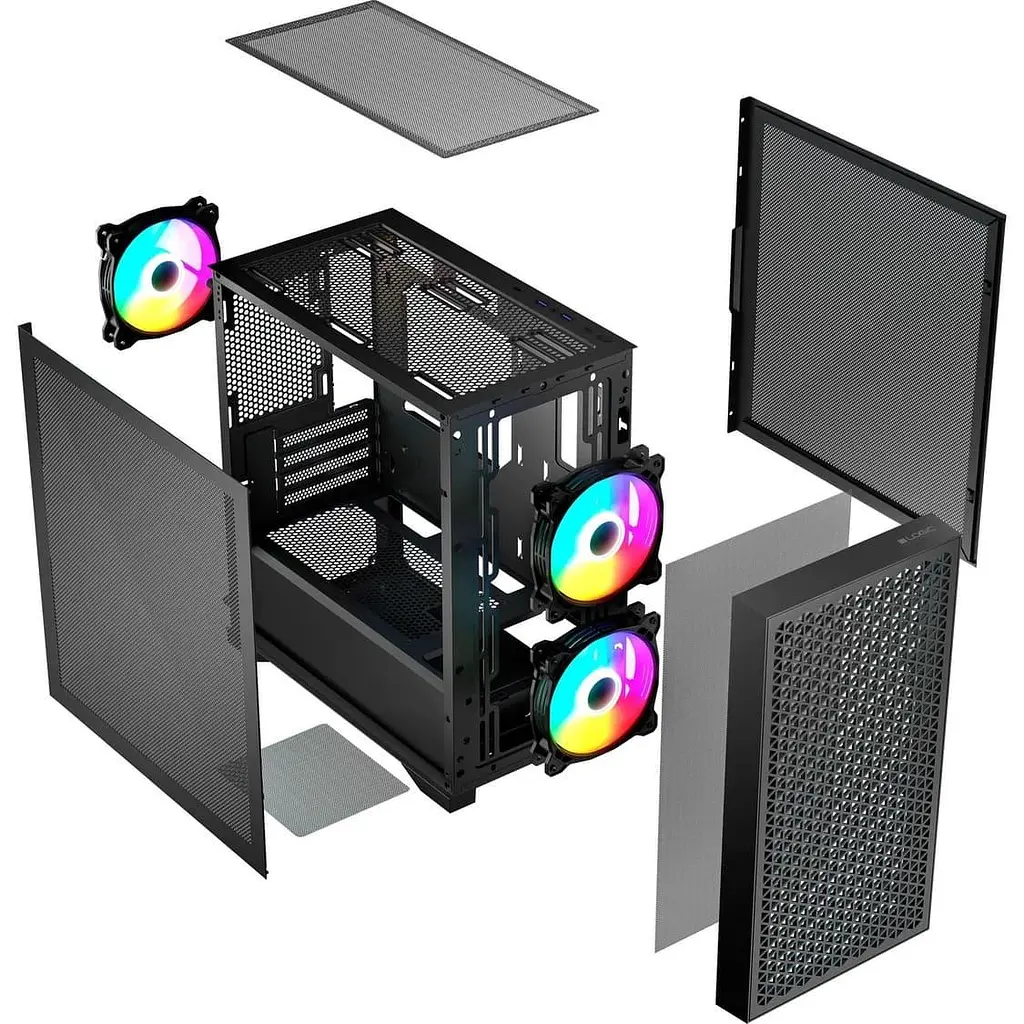 Корпус LogicConcept DART PRO ARGB MINI BLACK MESH без БП (AM-DART-PRO-ARGB-10) - фото 5