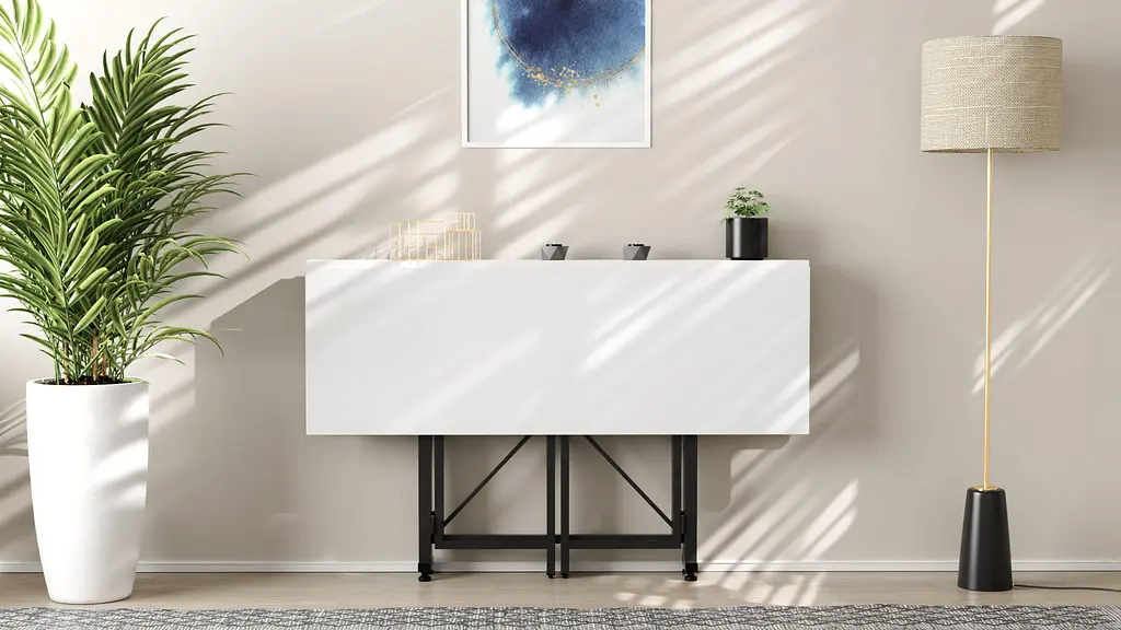Стол-книга трансформер Спайдер Ferrum-decor 750x1150x880 Черный металл ДСП Белое 16 мм (FRD-105088) - фото 11