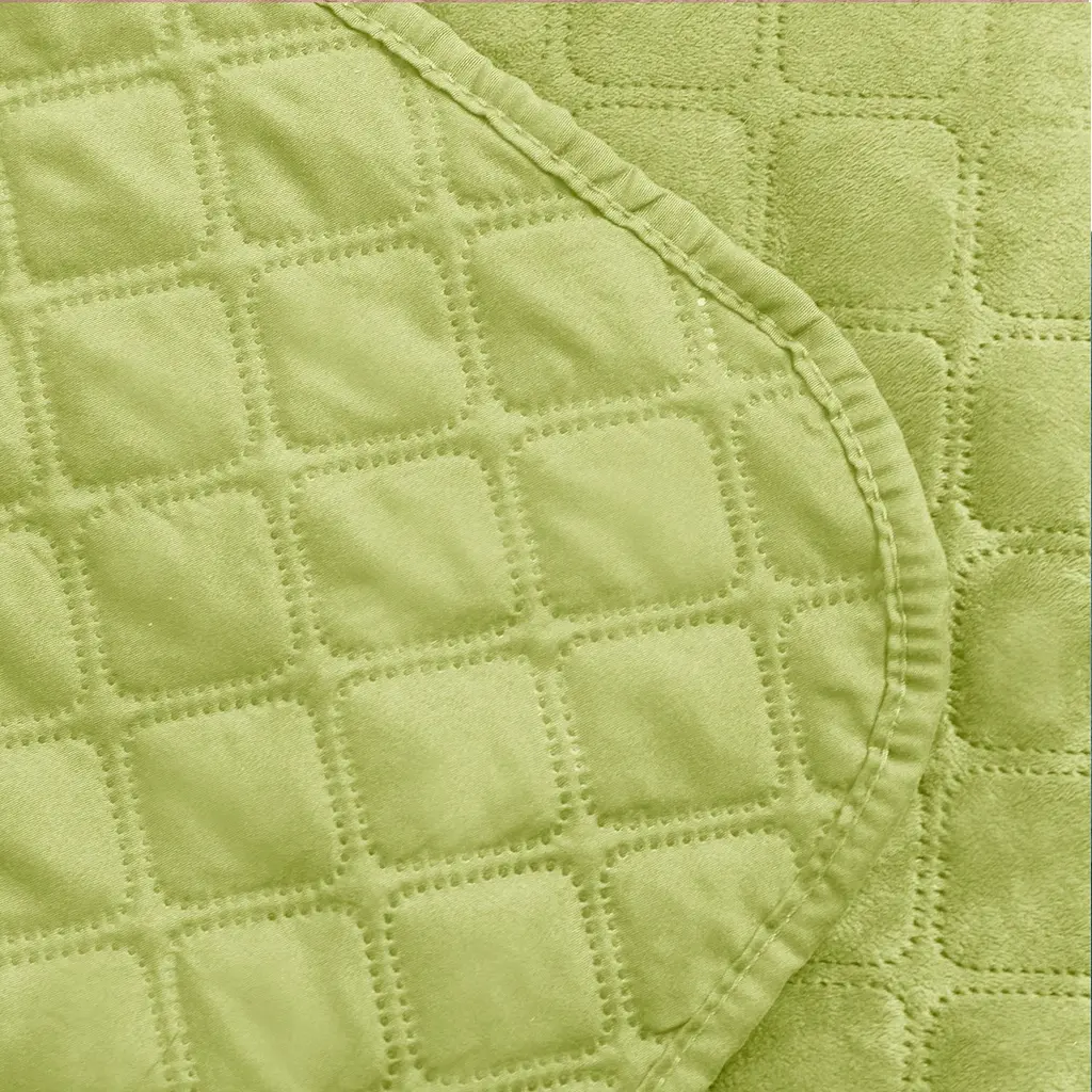 Покривало ТЕП Velour ромб круглий 240х220 см салатове (4-00517_22448) - фото 3