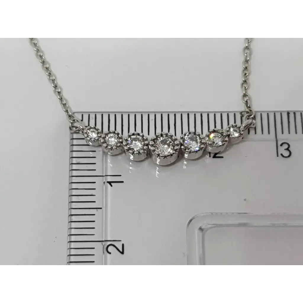 Срібне кольє Діама з фіанітами. Артикул 51011939095 - фото 4