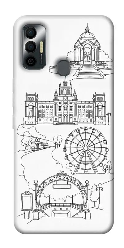 TPU чохол Demsky Kharkiv spirit для TECNO Spark 7