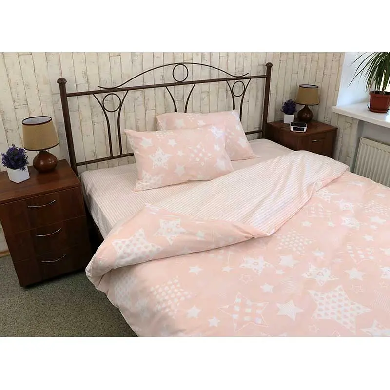 Наволочка Руно Beige star, бязь набивна, 70х50 см, бежевий (35.114Б_Beige star) - фото 2