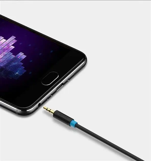Кабель Vention 3.5mm TRS Male to 6.35mm Male Audio Cable 2M Black (BABBH) - фото 3