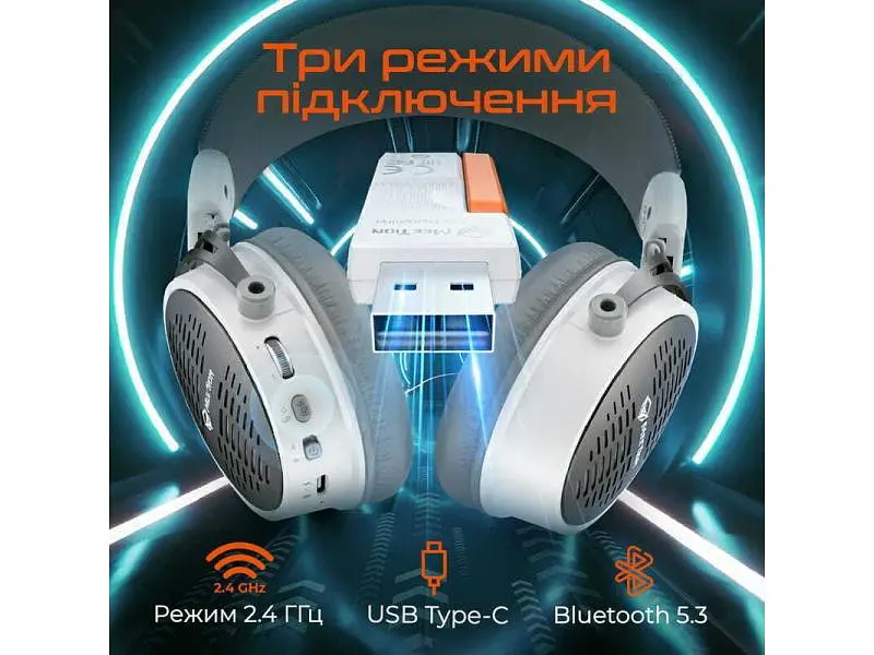 Навушники з мікрофоном Meetion BTH013 White (MT-BTH013-B) - фото 3