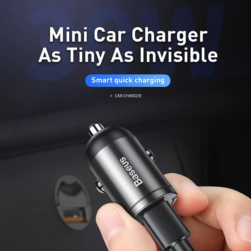 Адаптер автомобильный BASEUS Tiny Star Mini PPS Car Charge Type-C Port 30 W (VCHX-B04) бордовый - фото 9