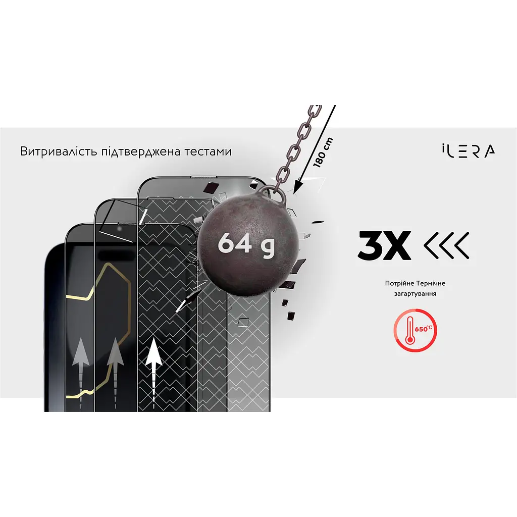 Захисне скло iLera DeLuxe Incognito для Apple iPhone Air (ILInDL17Air) [144431] - фото 3