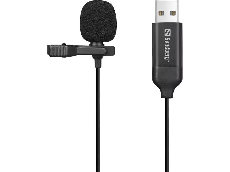 Мікрофон Sandberg Streamer USB Clip USB-A/USB-C Black (126-40) - фото 2