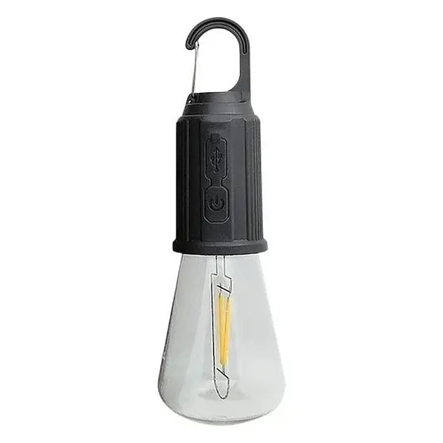 Лампочка кемпінгова акумуляторна LED Camping Lamp T02 з карабіном USB теплий білий
- фото 5