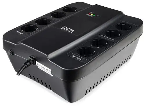 Джерело безперебійного живлення PowerCom SPD-850U Schuko Black, 850 ВА, 510 Вт, лінійно-інтерактивний, AVR, 4+4 розетки (Schuko) - фото 3