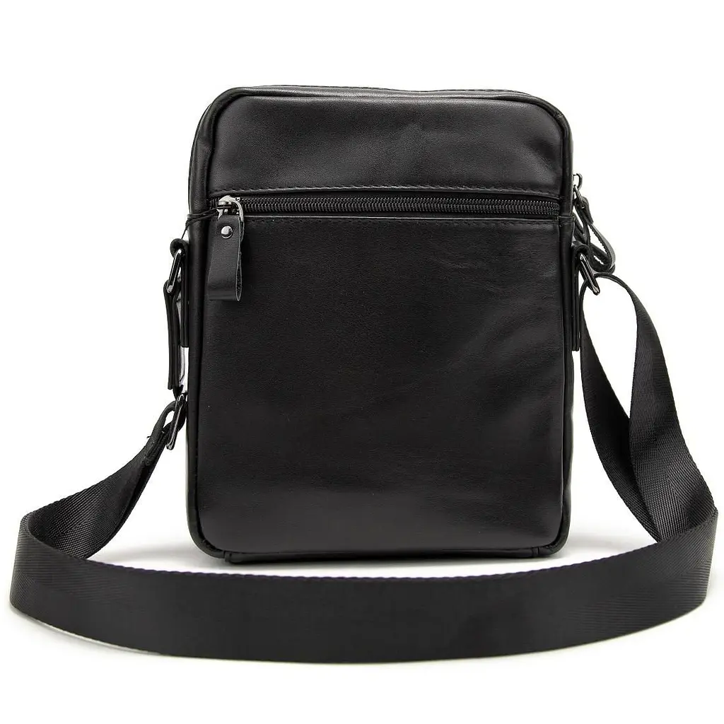 Месенджер кожаный чорний Tiding Bag 8713A - фото 6