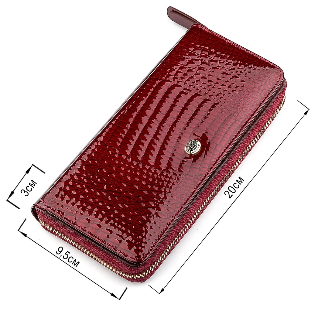 Гаманець жіночий ST Leather 18434 (S7001A) на блискавці бордовий - фото 6