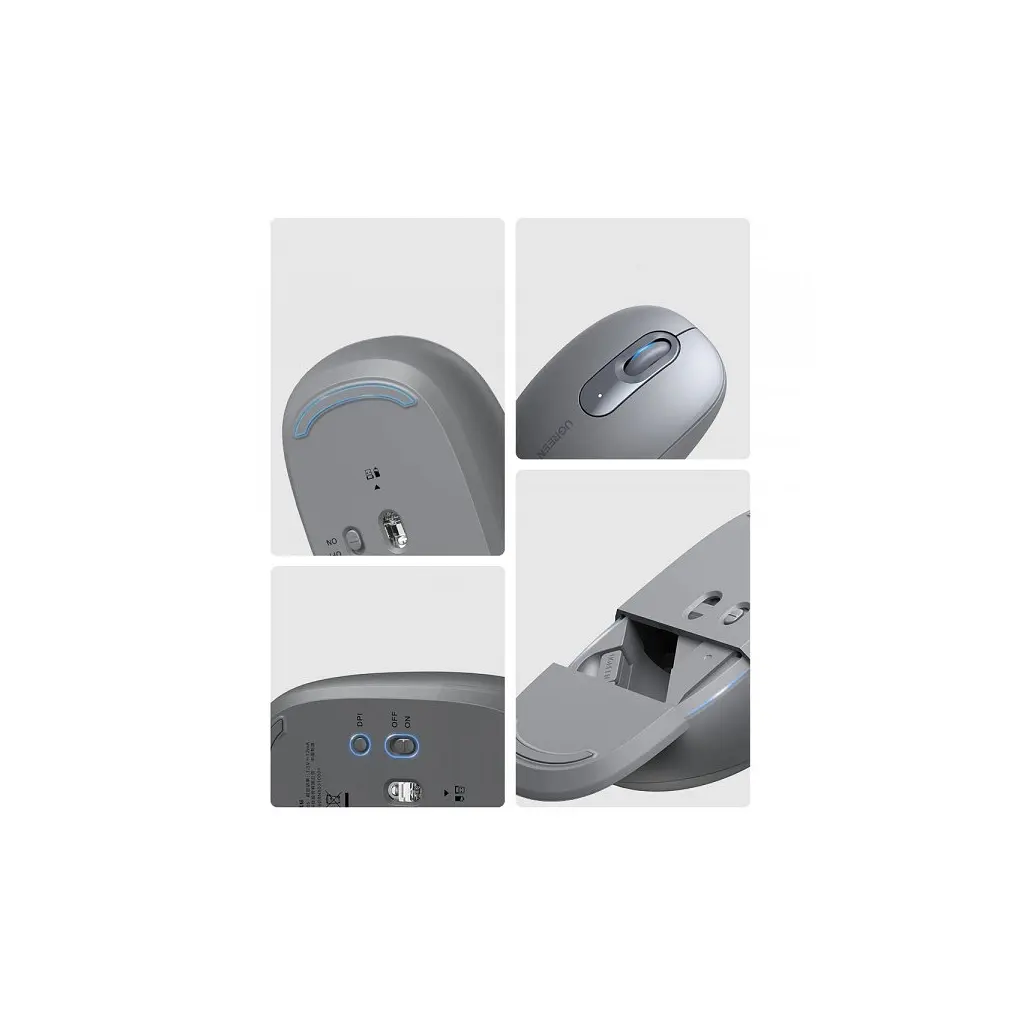 Мишка Ugreen MU105 Wireless Gray (90669) - фото 4