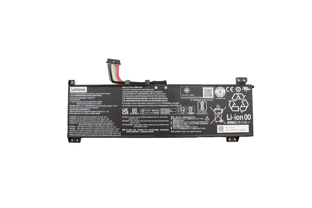Акумулятор L20C3PC2 для ноутбука Lenovo IdeaPad Gaming 3-15ACH6 82K2, 82MJ, 3-15IHU6 82K1, 82MG 45Wh (5B11B96719) 3910 mAh - фото 3
