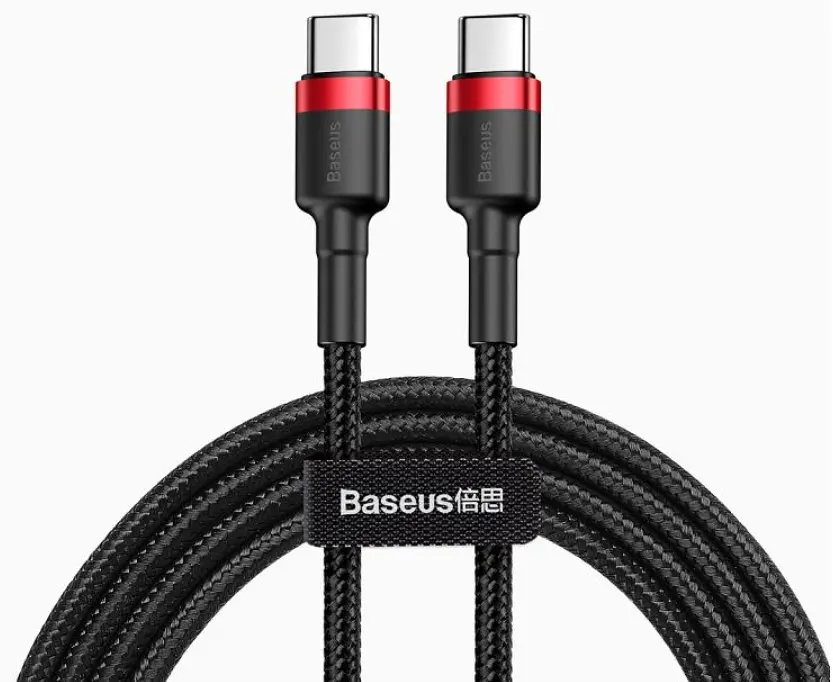Кабель Baseus cafule Cable Type-C 2A 2m Red Black (CATKLF-G91) - фото 2