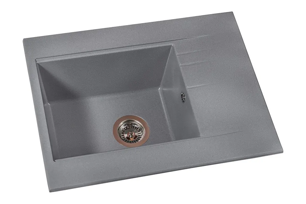 Кухонна мийка гранітна Miraggio Bodrum 650 gray 649x500x220 00206606, Сірий - фото 2